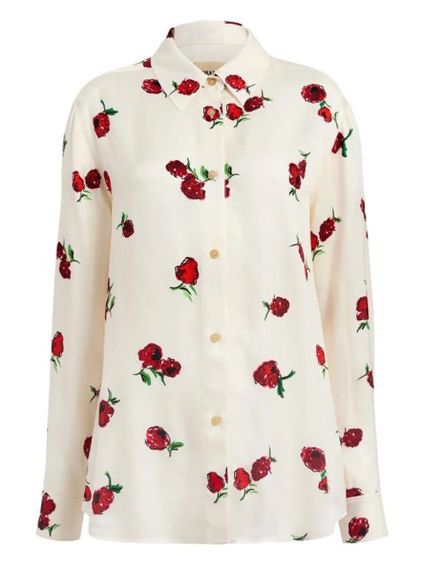 KHAITE Argo floral-print shirt - White - zdjęcie produktu nr 1