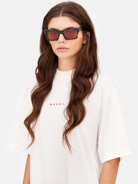 Marni okulary przeciwsłoneczne Edku Maculato kolor brązowy EYMRN00055 002 2B3 - zdjęcie produktu nr 2