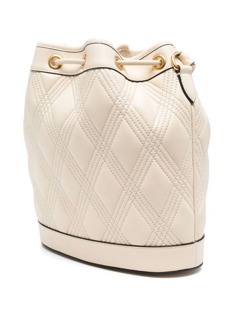 Valentino Garavani quilted bucket bag - White