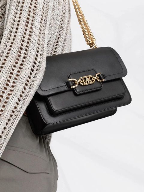 Michael Kors Heather logo-plaque shoulder bag - Black
