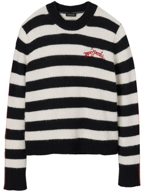 Marc Jacobs logo-embroidered striped jumper - Black - zdjęcie produktu nr 1