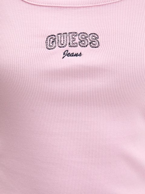 Guess Jeans top kolor różowy W6RP20 KA0H1