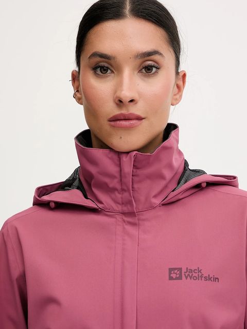 Jack Wolfskin kurtka outdoorowa Trailtime 2L kolor bordowy A63902