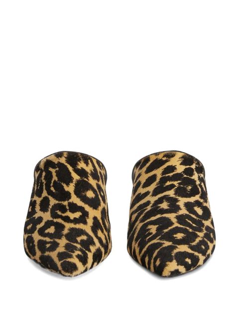 Jil Sander leopard-print mules - Brown - zdjęcie produktu nr 2