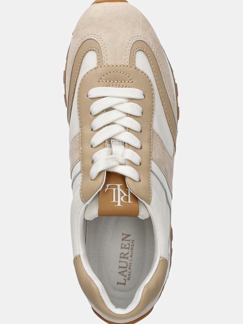 Lauren Ralph Lauren sneakersy skórzane Dani damskie kolor beżowy 802951384010