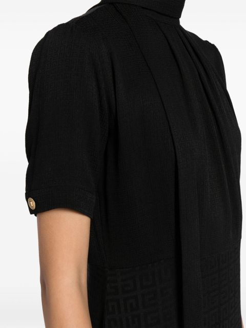 Givenchy 4G-jacquard silk midi dress - Black