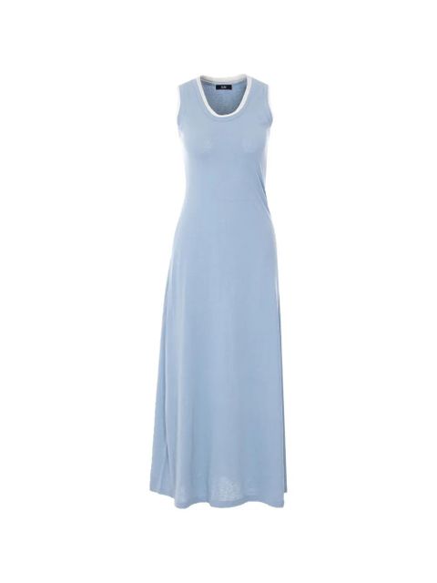 Eleh contrast-trim maxi dress - Blue - zdjęcie produktu nr 1
