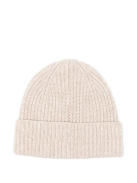MC2 Saint Barth Moss ribbed-logo beanie hat - Neutrals