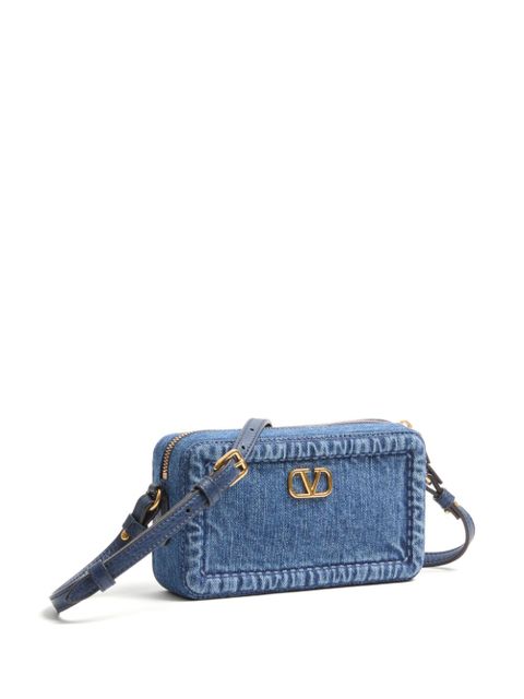 Valentino Garavani mini Alltime denim shoulder bag - Blue - zdjęcie produktu nr 2