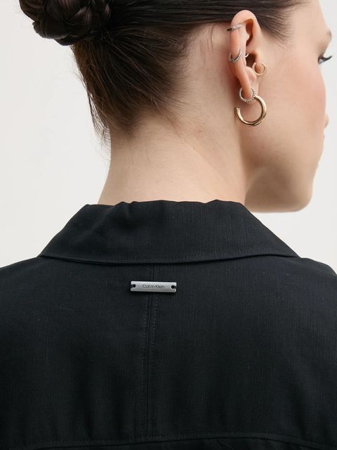 Calvin Klein sukienka z domieszką lnu