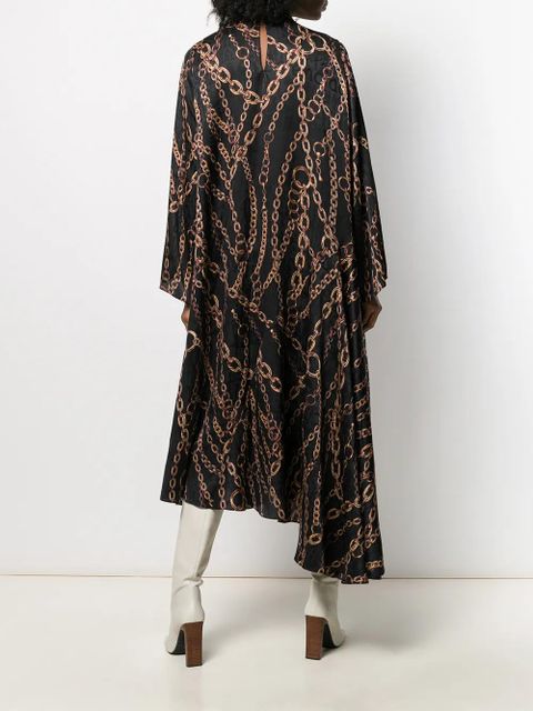 Balenciaga Chains Typo asymmetric dress - Black