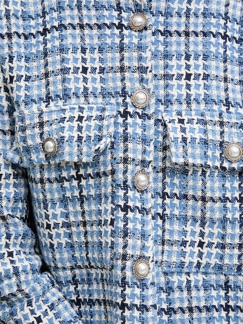 Answear.LAB marynarka kolor niebieski jednorzędowa wzorzysta