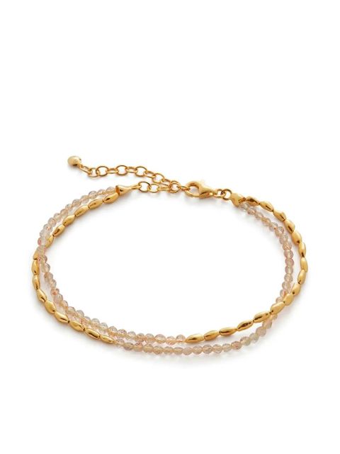 Monica Vinader Mini Nugget gemstone beaded bracelet - Gold - zdjęcie produktu nr 1