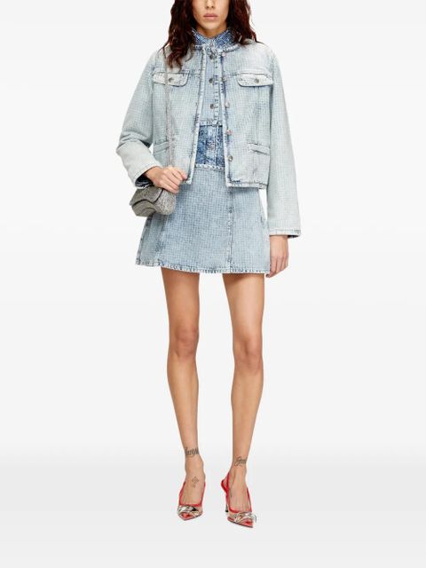 Diesel De-Sweny-S houndstooth-pattern short skirt - Blue - zdjęcie produktu nr 2