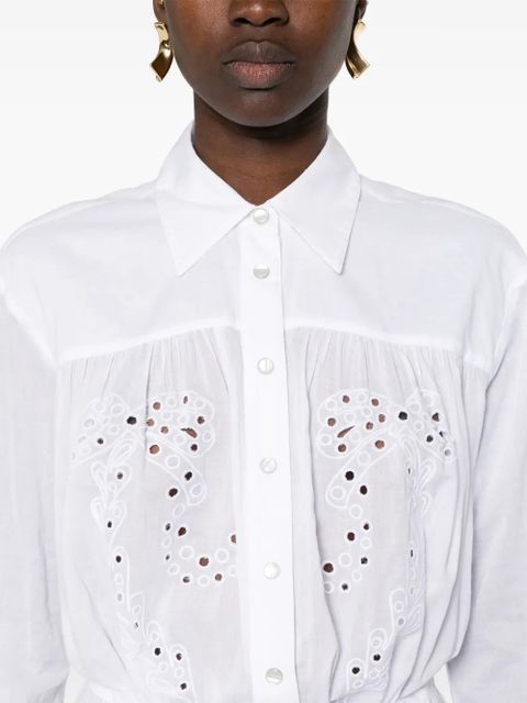 PINKO Dolce Vita maxi shirt dress - White