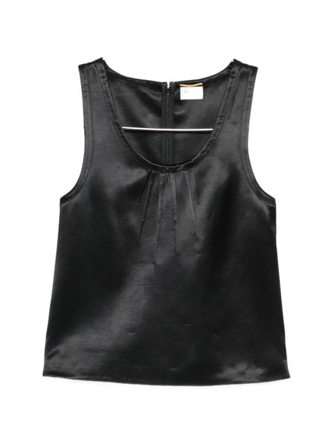 Saint Laurent pleated-detail top - Black - zdjęcie produktu nr 1