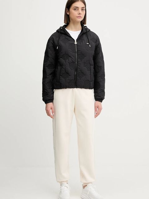 Guess spodnie dresowe OCTAVIA damskie kolor beżowy z aplikacją V5BB23 KCX22