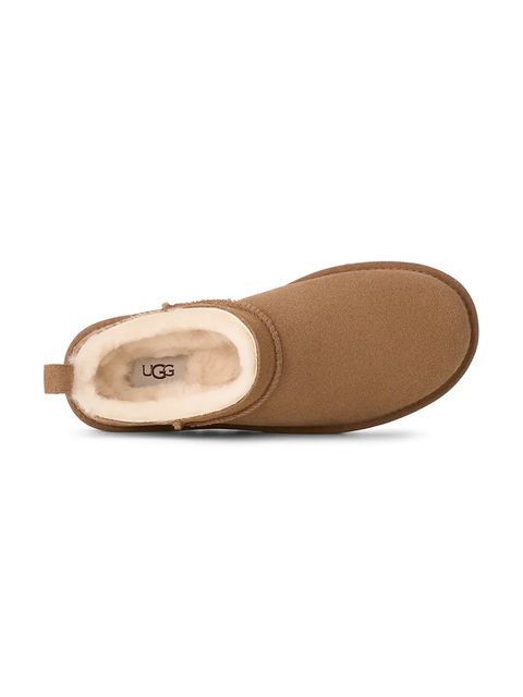 UGG kapcie zamszowe Classic Micro kolor brązowy 1173891.CHE