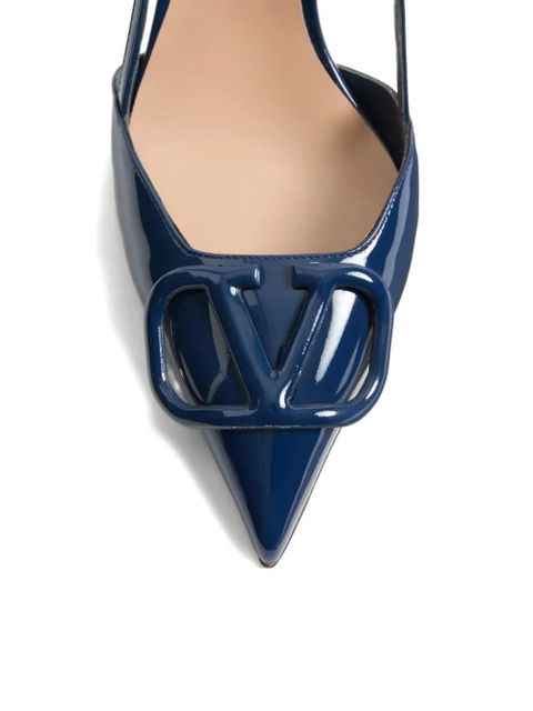 Valentino Garavani VLogo signature patent leather pump - Blue