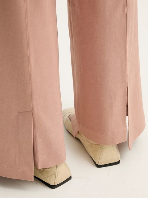 AERON spodnie HURAA damskie kolor pomarańczowy szerokie high waist PA330474