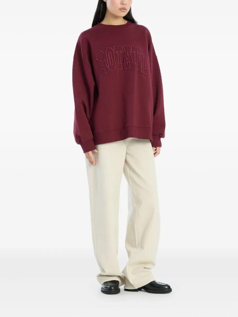 ROTATE BIRGER CHRISTENSEN embroidered crew-neck sweatshirt