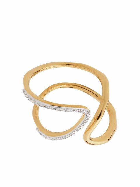 Monica Vinader Riva asymmetric-design ring - Gold - zdjęcie produktu nr 1