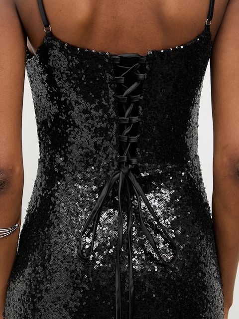 Answear.LAB sukienka kolor czarny maxi dopasowana