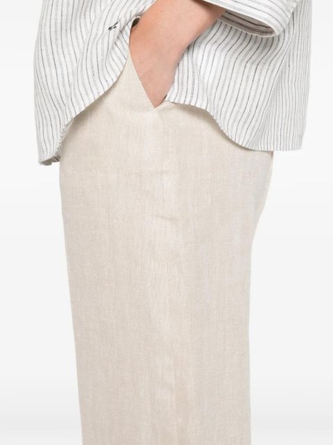 Weekend Max Mara Malizia pressed-crease pallazo pants - Neutrals