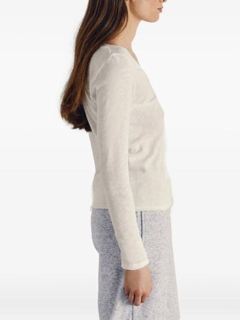 American Vintage Sonoma long-sleeves v-neck T-shirt - White