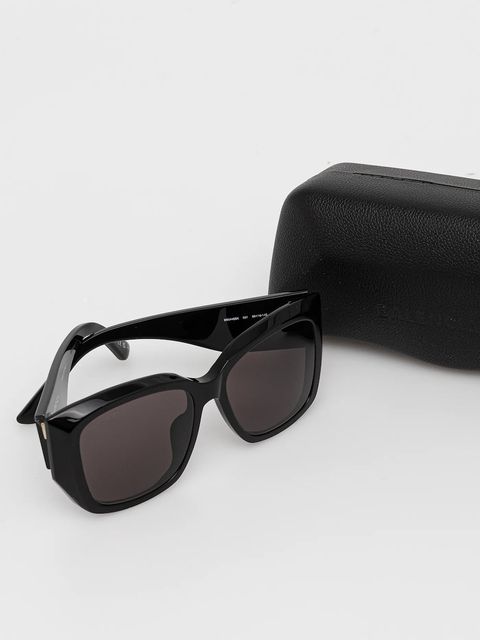 Balenciaga okulary przeciwsłoneczne damskie kolor czarny BB0445SK