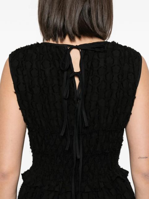 Cecilie Bahnsen Dinah smocked-effect maxi dress - Black