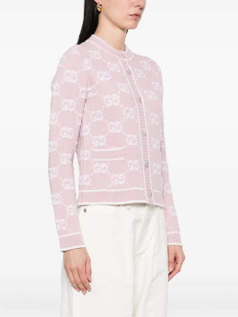 Gucci logo-jacquard cardigan - Pink