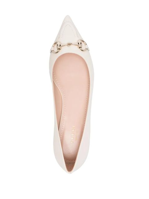 Gucci Horsebit-detail ballerina shoes - Neutrals