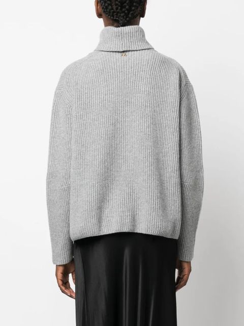 PINKO roll-neck ribbed jumper - Grey