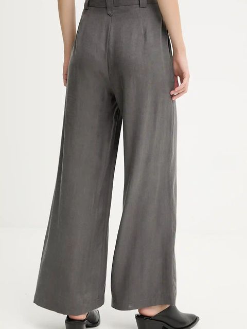 Answear.LAB spodnie damskie kolor szary szerokie high waist - zdjęcie produktu nr 2