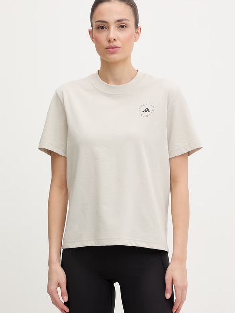 adidas by Stella McCartney t-shirt treningowy damski z bawełną - zdjęcie produktu nr 2