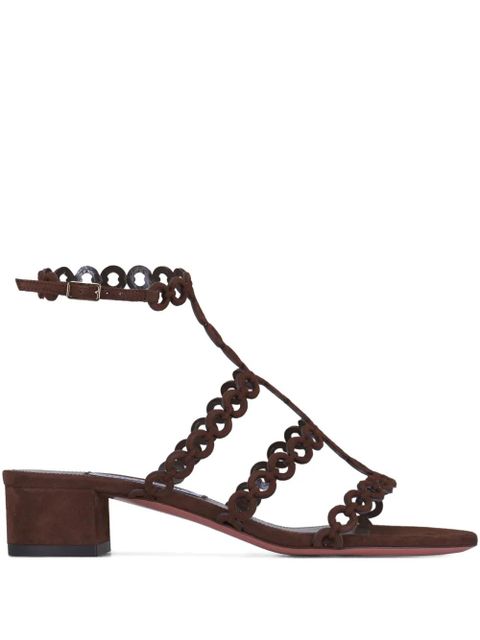 Aquazzura 35mm Infinity Chain sandals - Brown - zdjęcie produktu nr 1