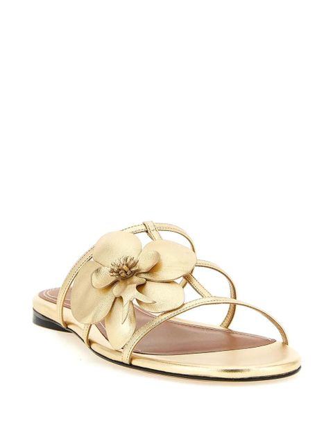 ZIMMERMANN laminated leather floral slides - Gold - zdjęcie produktu nr 2