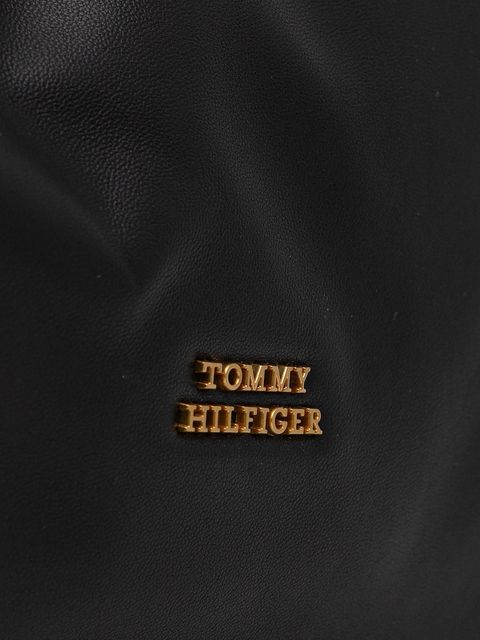 Tommy Hilfiger torebka skórzana kolor czarny AW0AW18307 - zdjęcie produktu nr 2