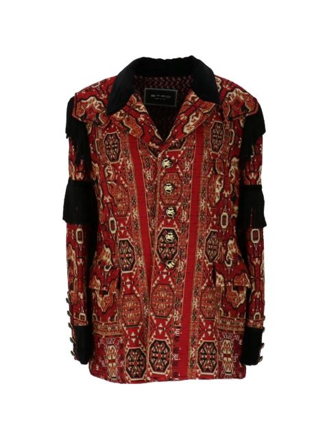 ETRO fringed jacquard jacket - Red - zdjęcie produktu nr 1