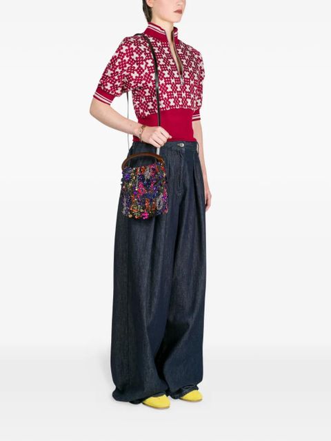 DRIES VAN NOTEN micro embellished tote bag - Black - zdjęcie produktu nr 2