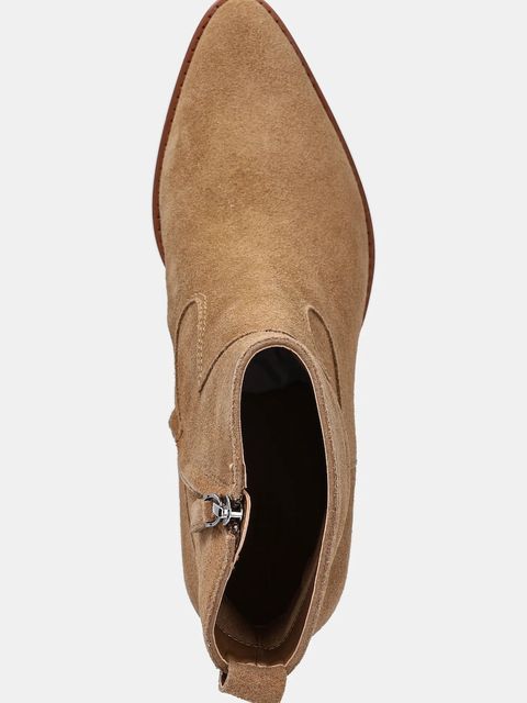 Lauren Ralph Lauren botki zamszowe Harpher damskie kolor brązowy na słupku 802974389001