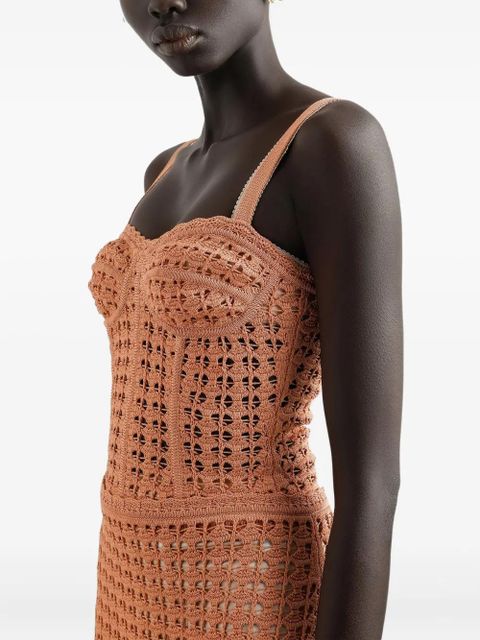 Dolce & Gabbana crochet-knit top - Neutrals