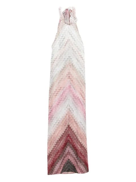 Missoni chevron highneck maxi dress - Pink - zdjęcie produktu nr 2