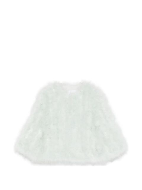 Yves Salomon round neck jacket - Green - zdjęcie produktu nr 1