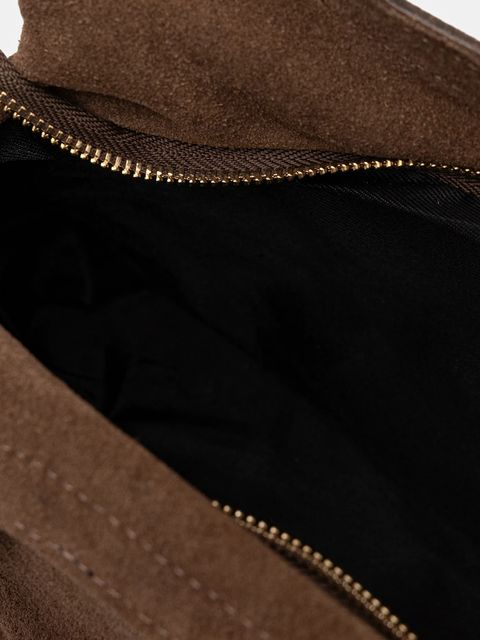 Answear.LAB torebka zamszowa kolor brązowy