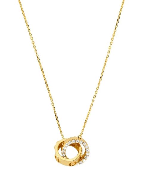 Michael Kors interlocking-circles rhinestone necklace - Gold
