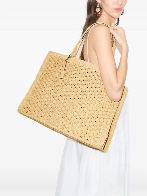 Tory Burch large Ella hand-crocheted popcorn tote bag - Neutrals - zdjęcie produktu nr 2