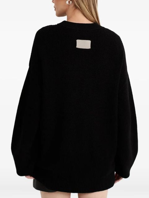 Aya Muse round-neck ribbed sweater - Black - zdjęcie produktu nr 2