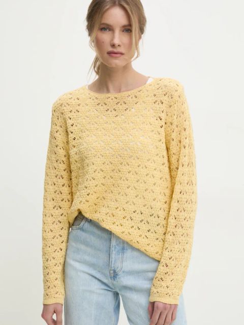 Answear.LAB sweter damski kolor żółty lekki